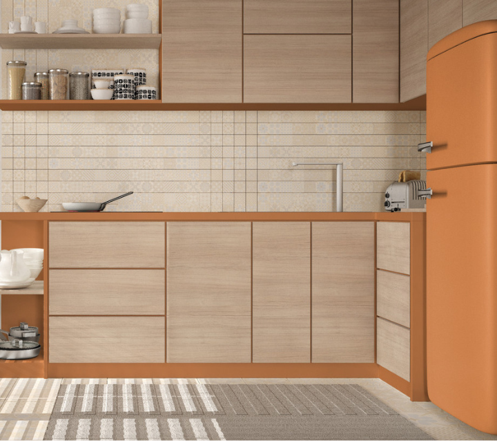 Modern Kitchen Oak Cabinets With Orange Kitchen Decor Modern Kitchen Oak Cabinets With Orange Kitchen Decor